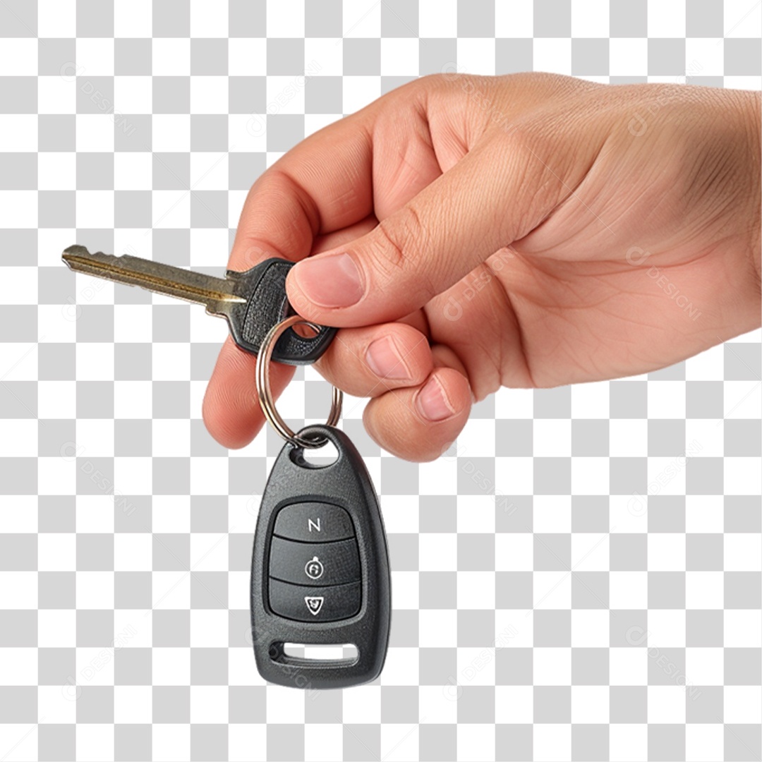 Mão Segurando Controle Chave PNG Transparente
