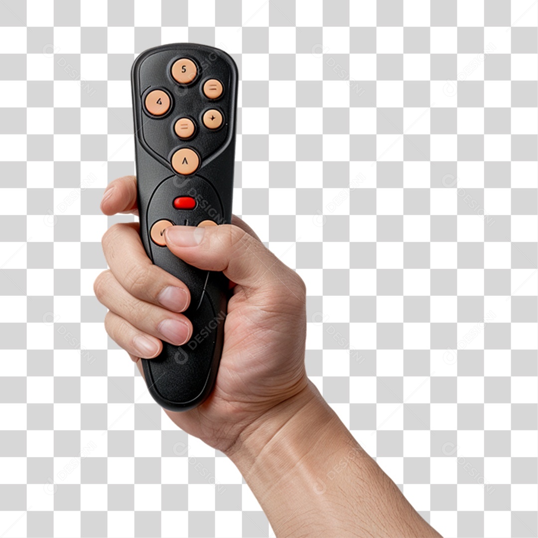 Mão Segurando Controle Remoto PNG Transparente