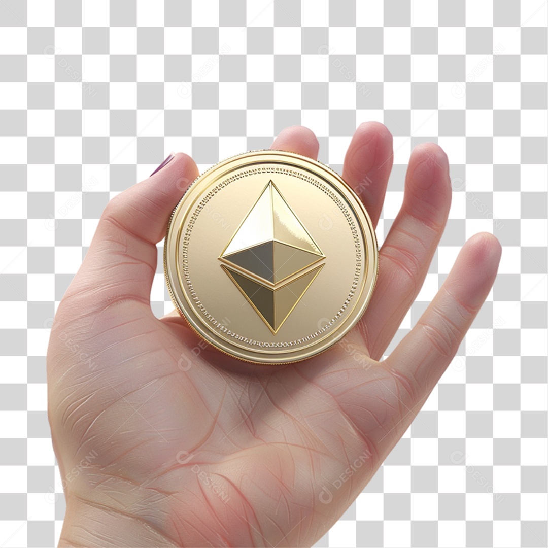 Mãos Segurando Bitcoin Dinheiro PNG Transparente