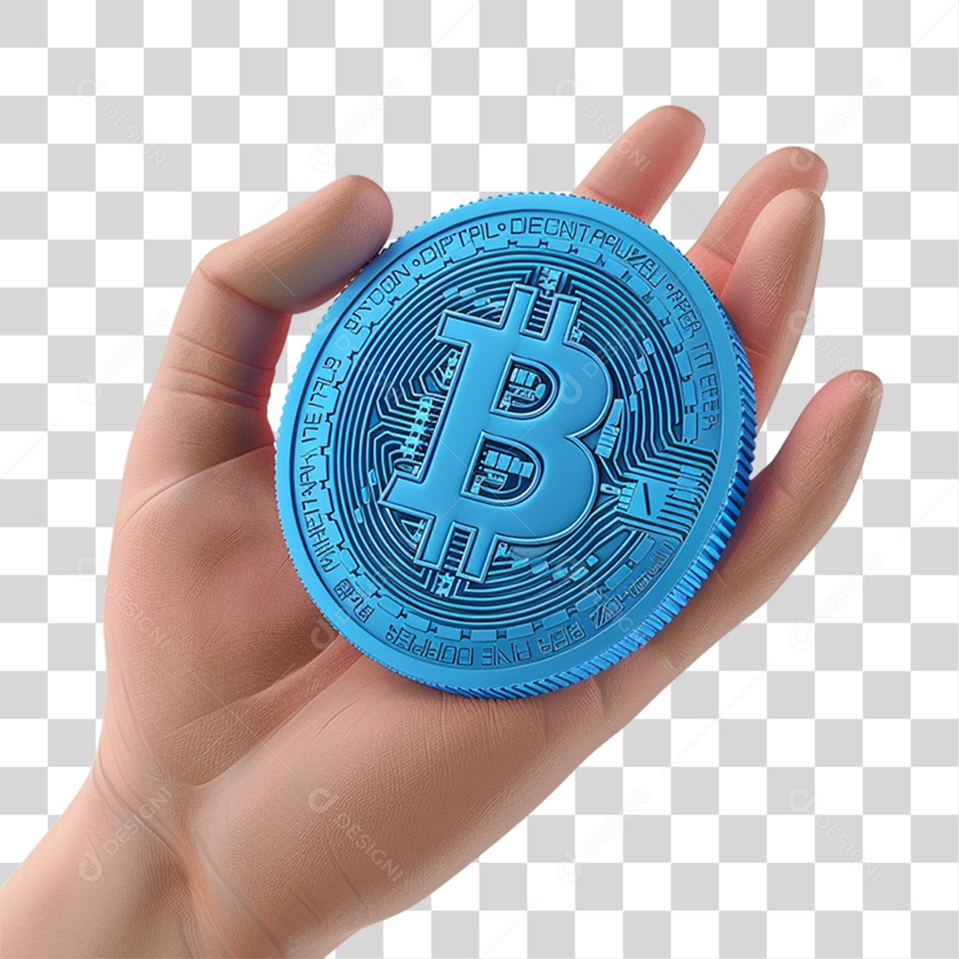 Mãos Segurando Bitcoin Dinheiro PNG Transparente