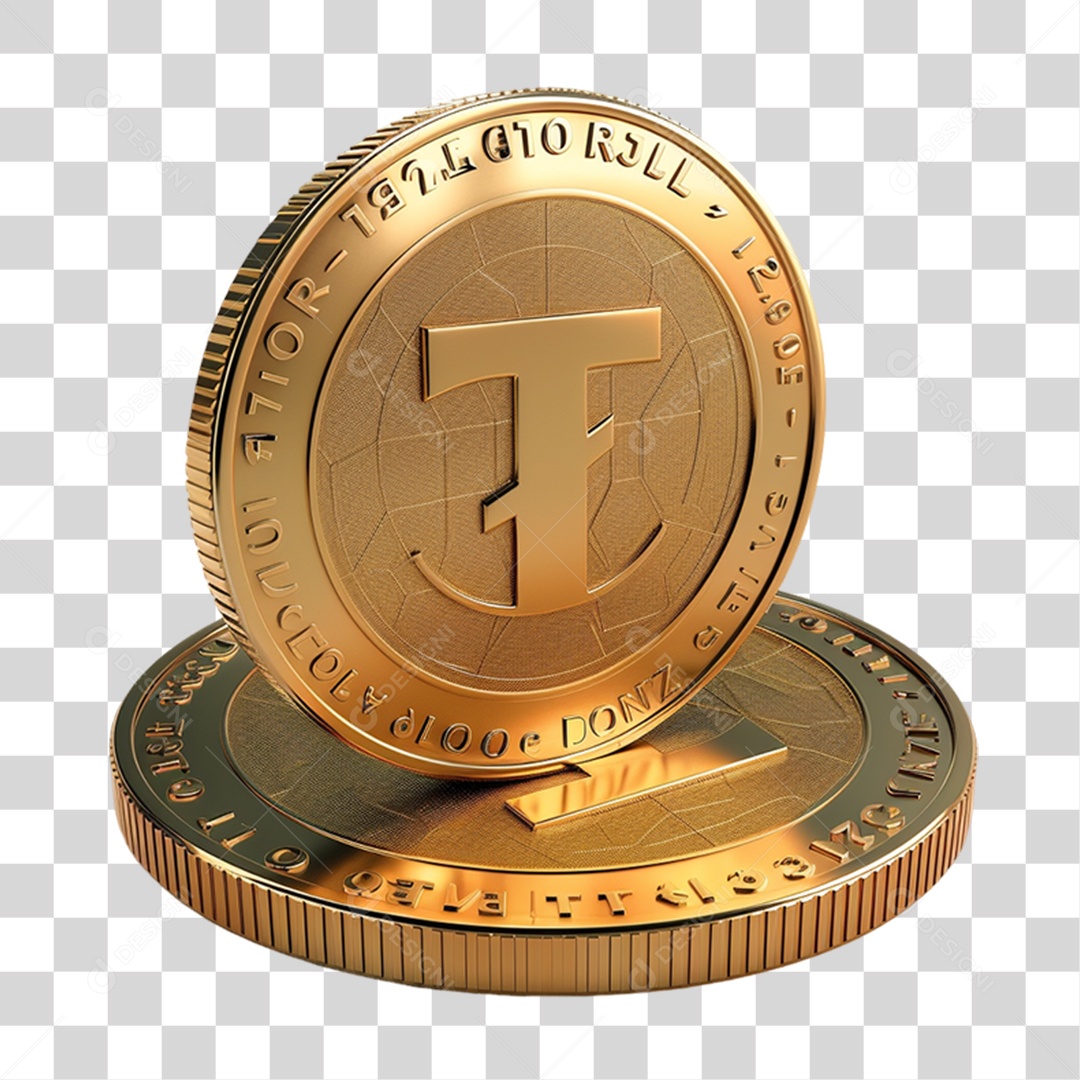 Moeda Digital Tether PNG Transparente