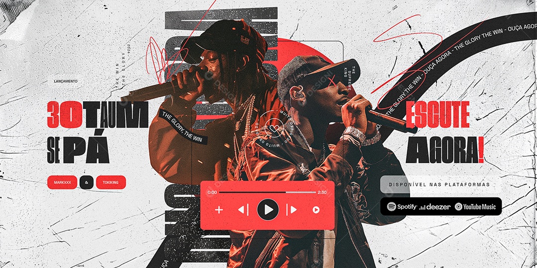 Carousel Listen Now Available on Social Media Platforms Editable PSD