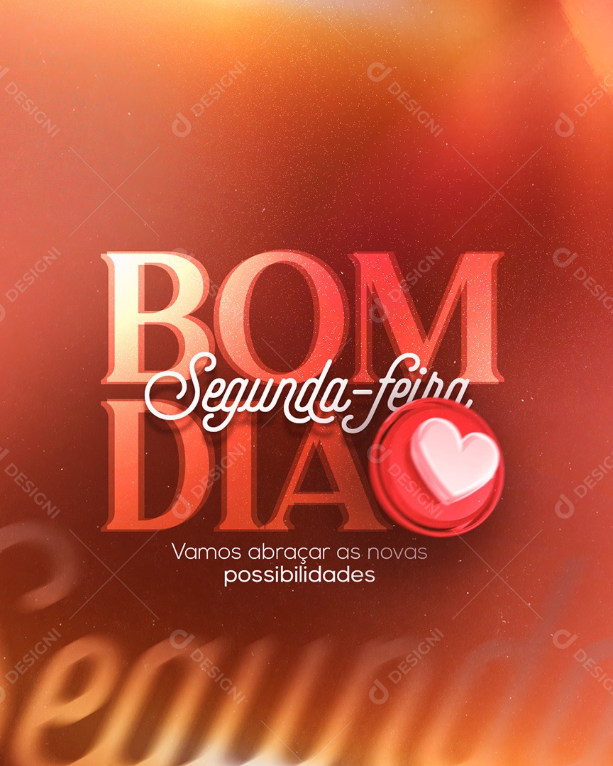 Social Media Bom dia Segunda Frase Motivacional PSD Editável