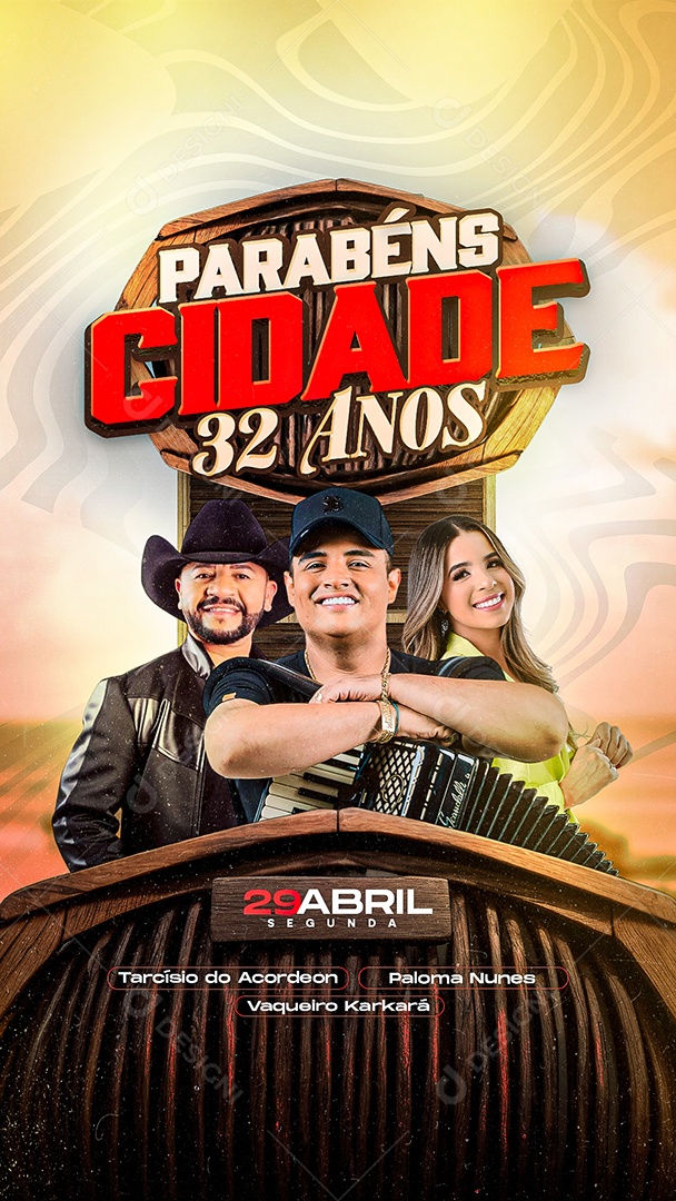 Evento Aniversário da Cidade Story Social Media PSD Editável