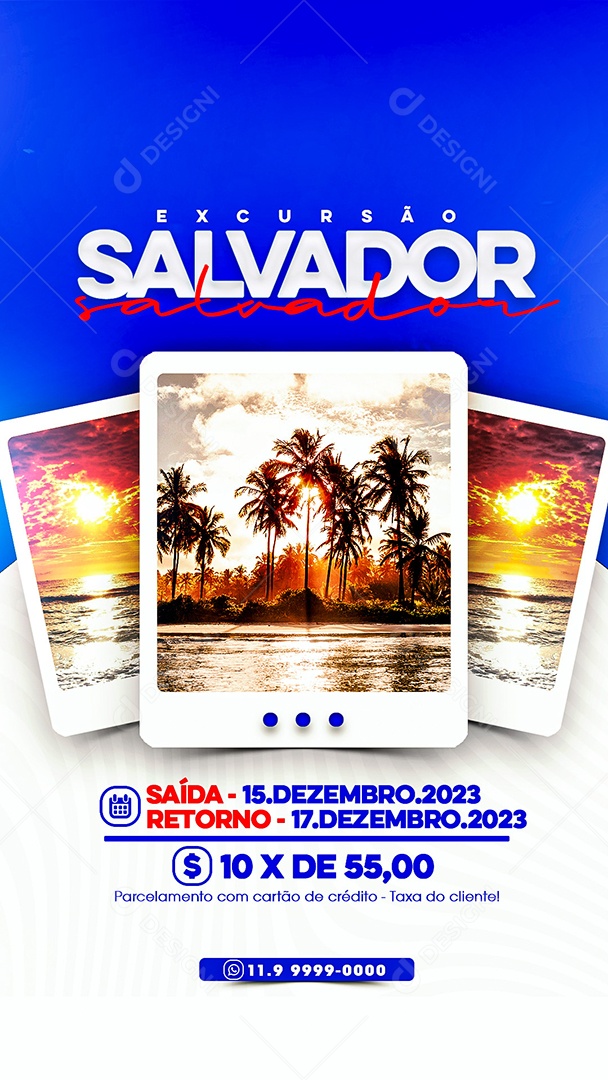 Social Media Excursão Salvador PSD Editável