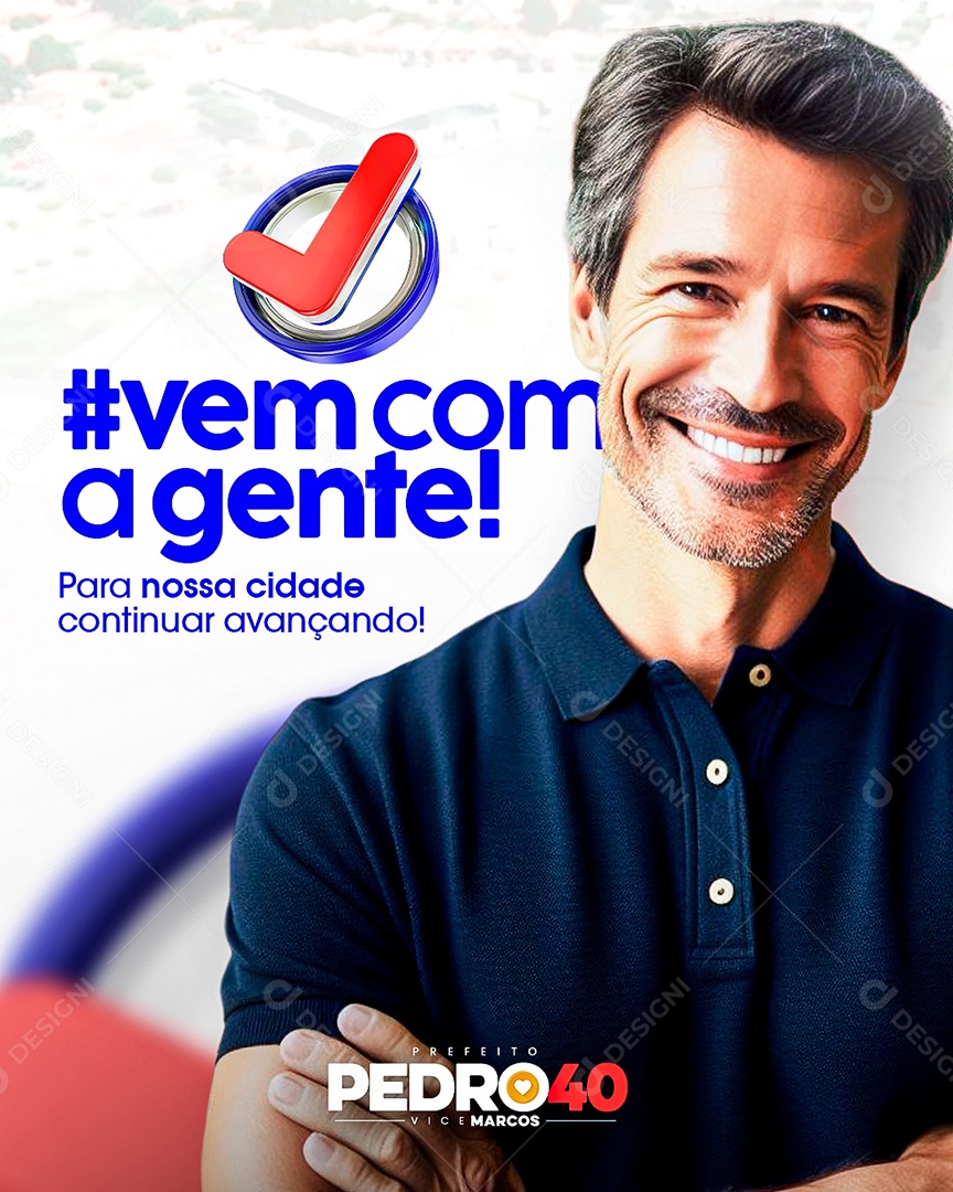 Social Media Politico Vem Com a Gente PSD Editável