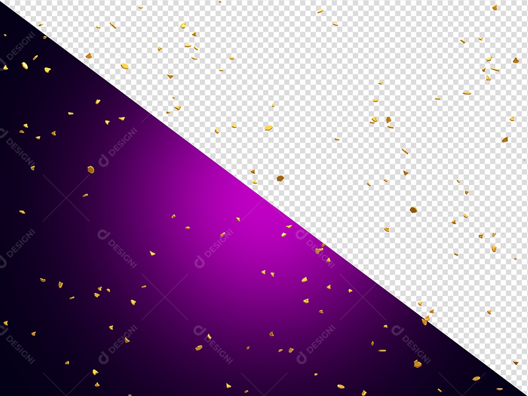 Confete Decoração Elemento 3D para Composição PSD