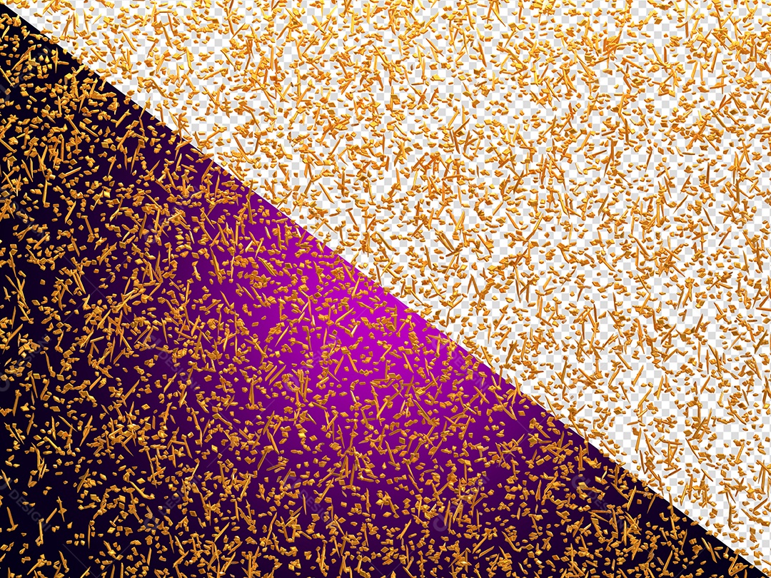 Confete Decoração Elemento 3D para Composição PSD