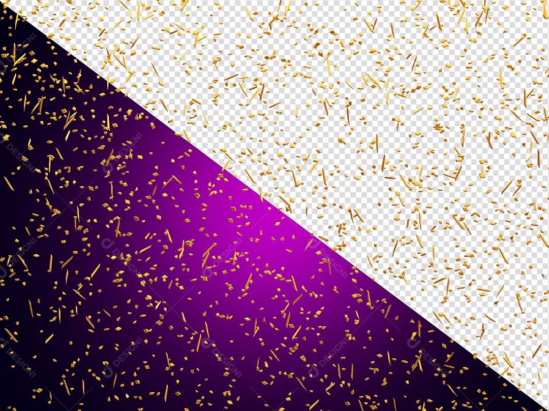 Confete Elemento 3D para Composição PSD