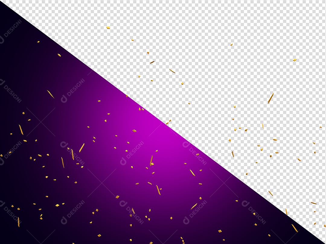 Confete Decoração Elemento 3D para Composição PSD