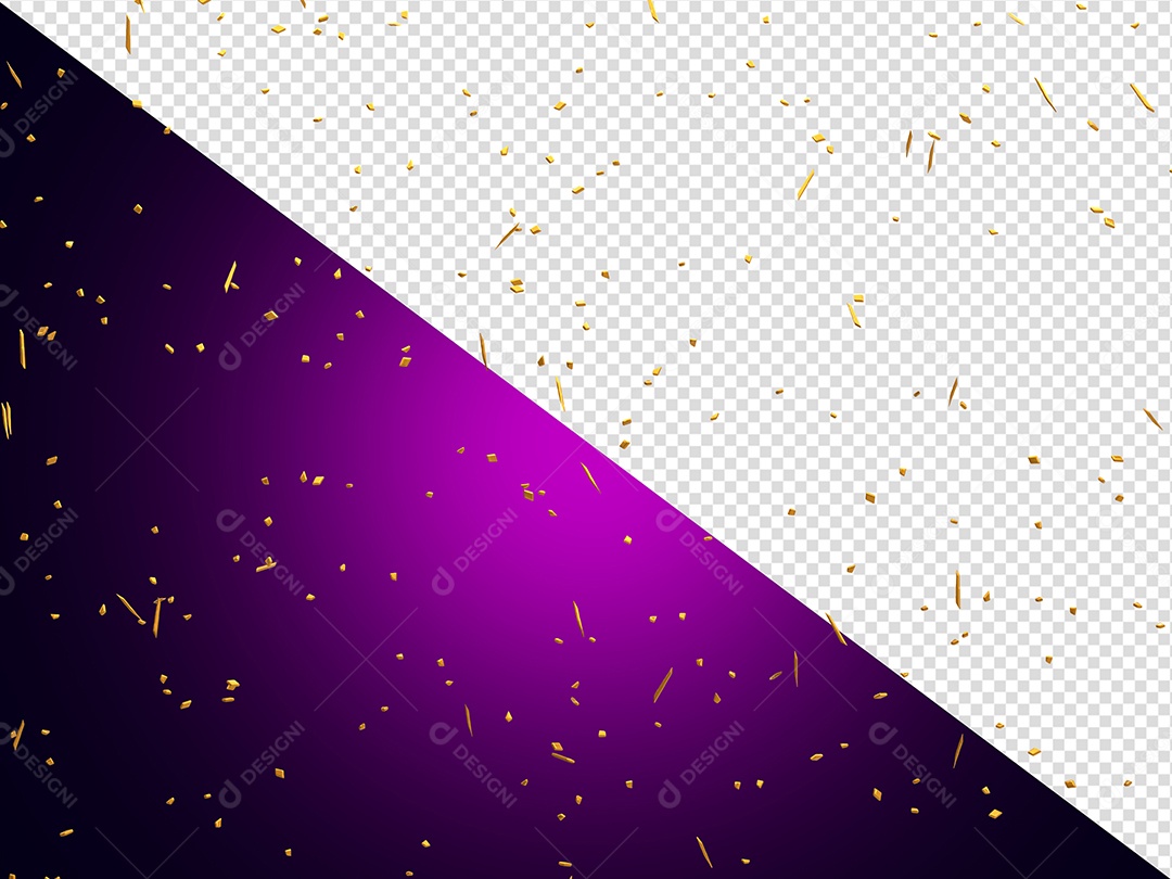 Decoração de Confete Elemento 3D para Composição PSD