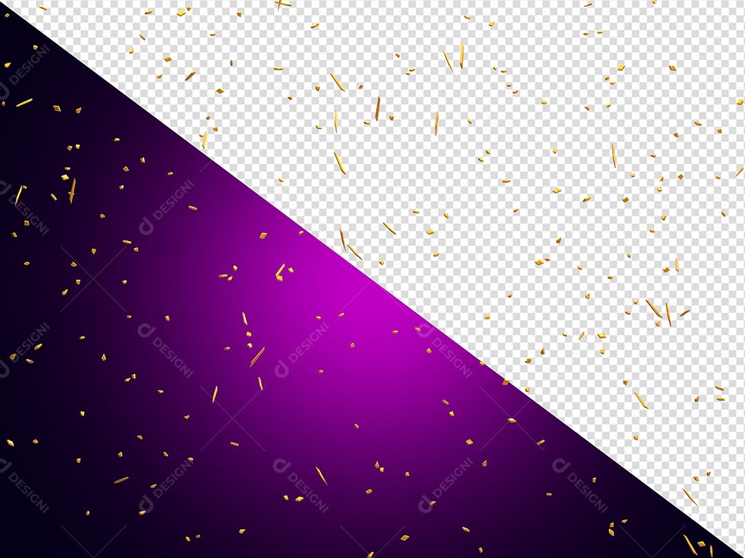 Confete Enfeite Elemento 3D Decoração para Composição PSD