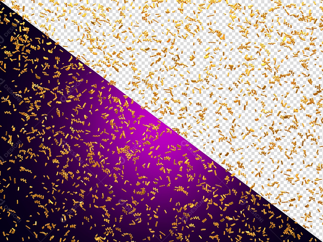 Decoração Confete Elemento 3D para Composição PSD
