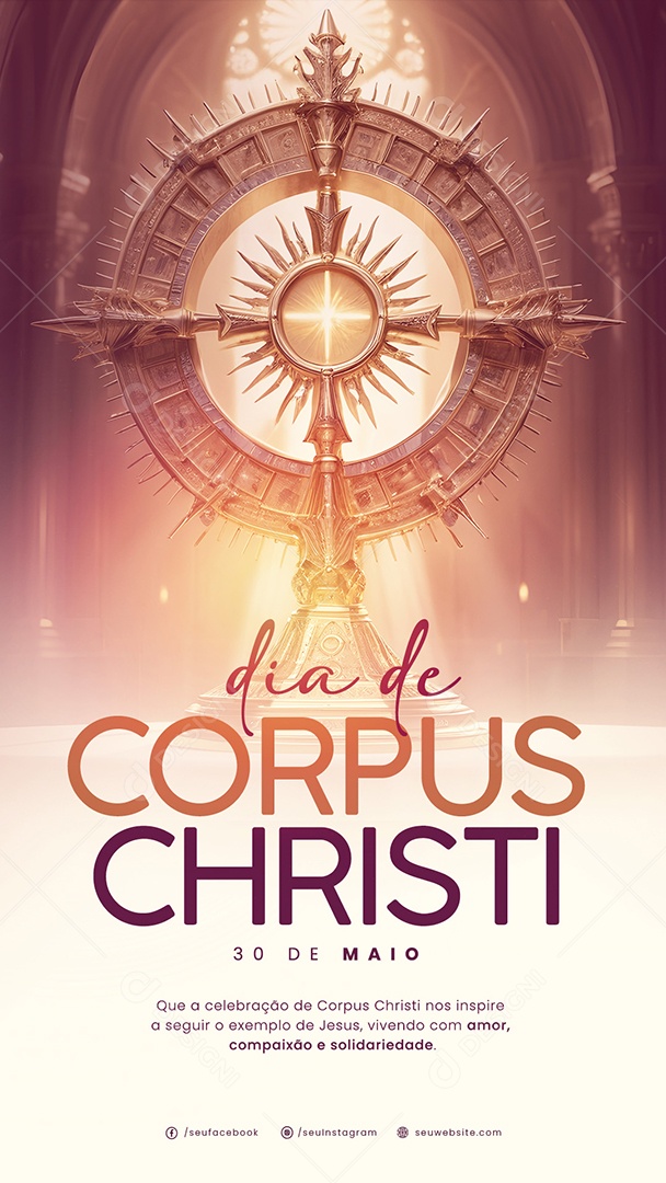 Story Corpus Christi 30 de Maio Social Media PSD Editável