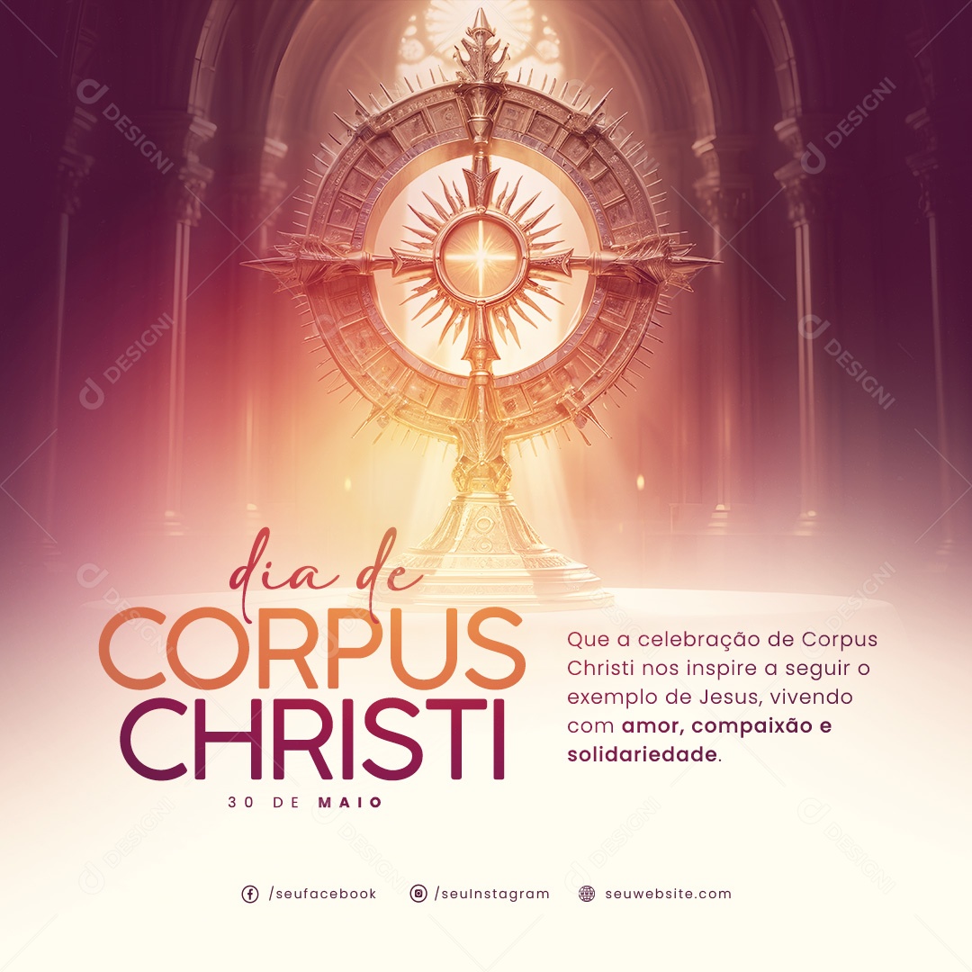 Corpus Christi 30 de Maio Social Media PSD Editável