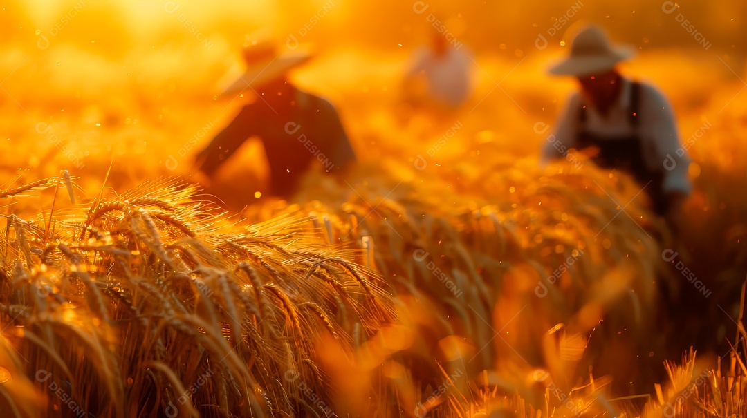 Plantação sobre céu azul e dia ensolarado..