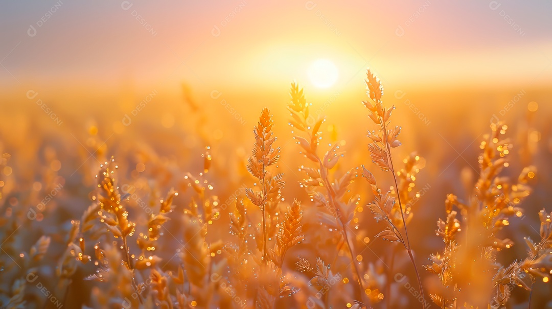 Plantação sobre céu azul e dia ensolarado..