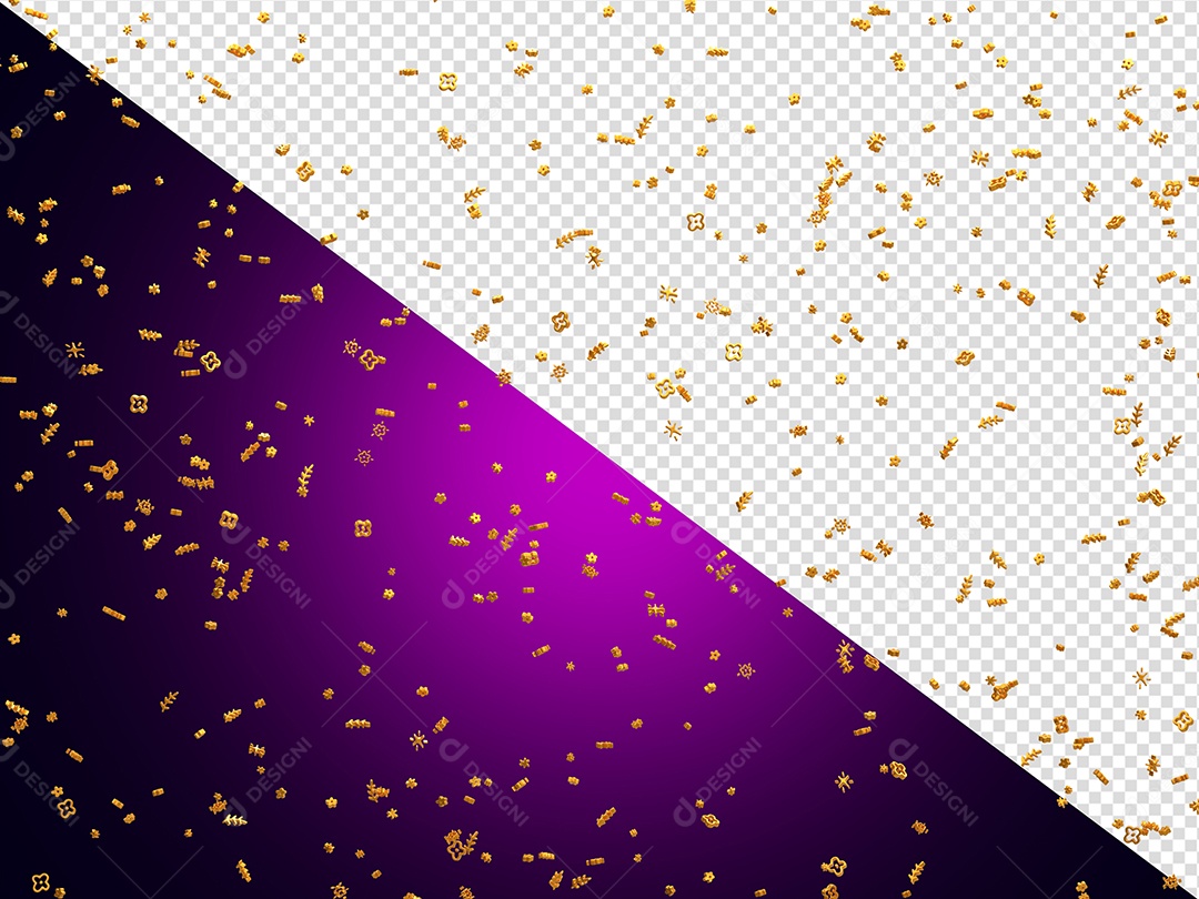 Confete Decorativo Elemento 3D para Composição PSD