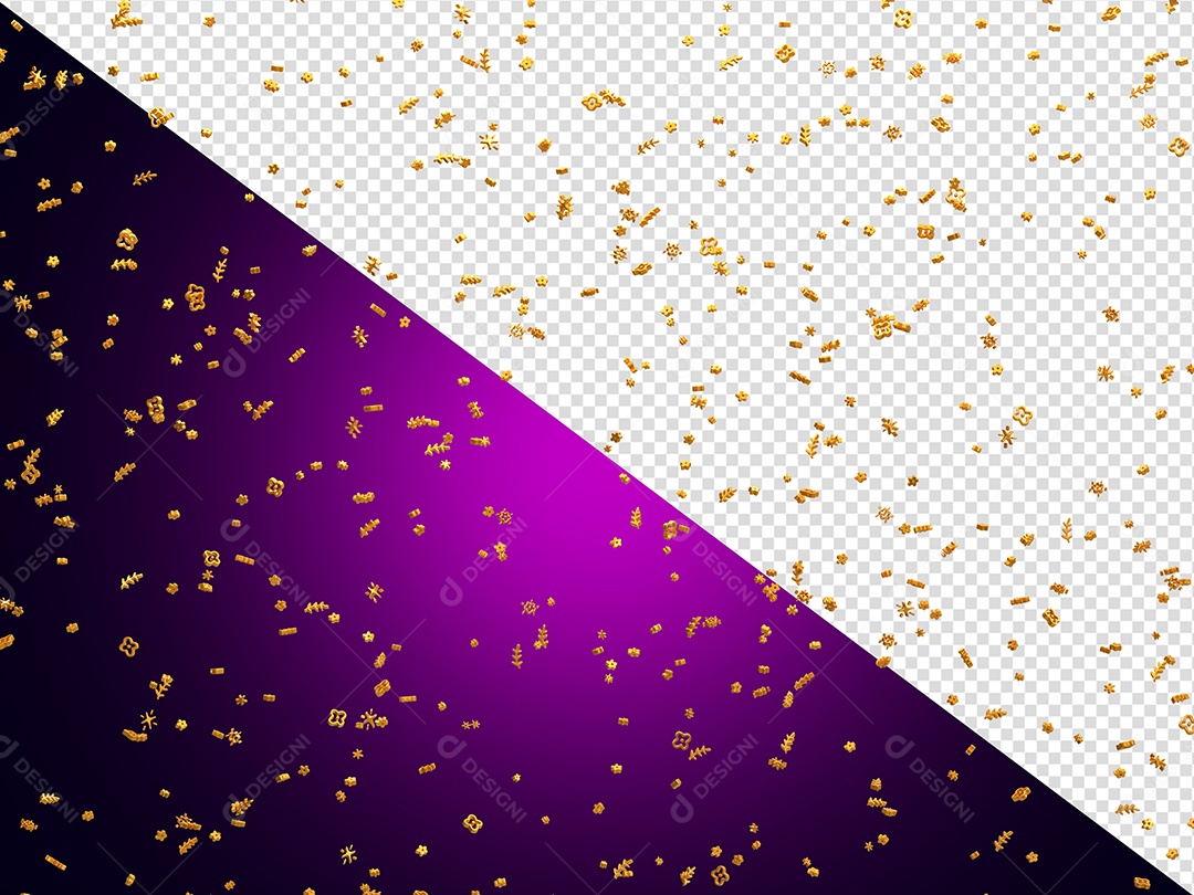 Confete para Decorar Elemento 3D para Composição PSD
