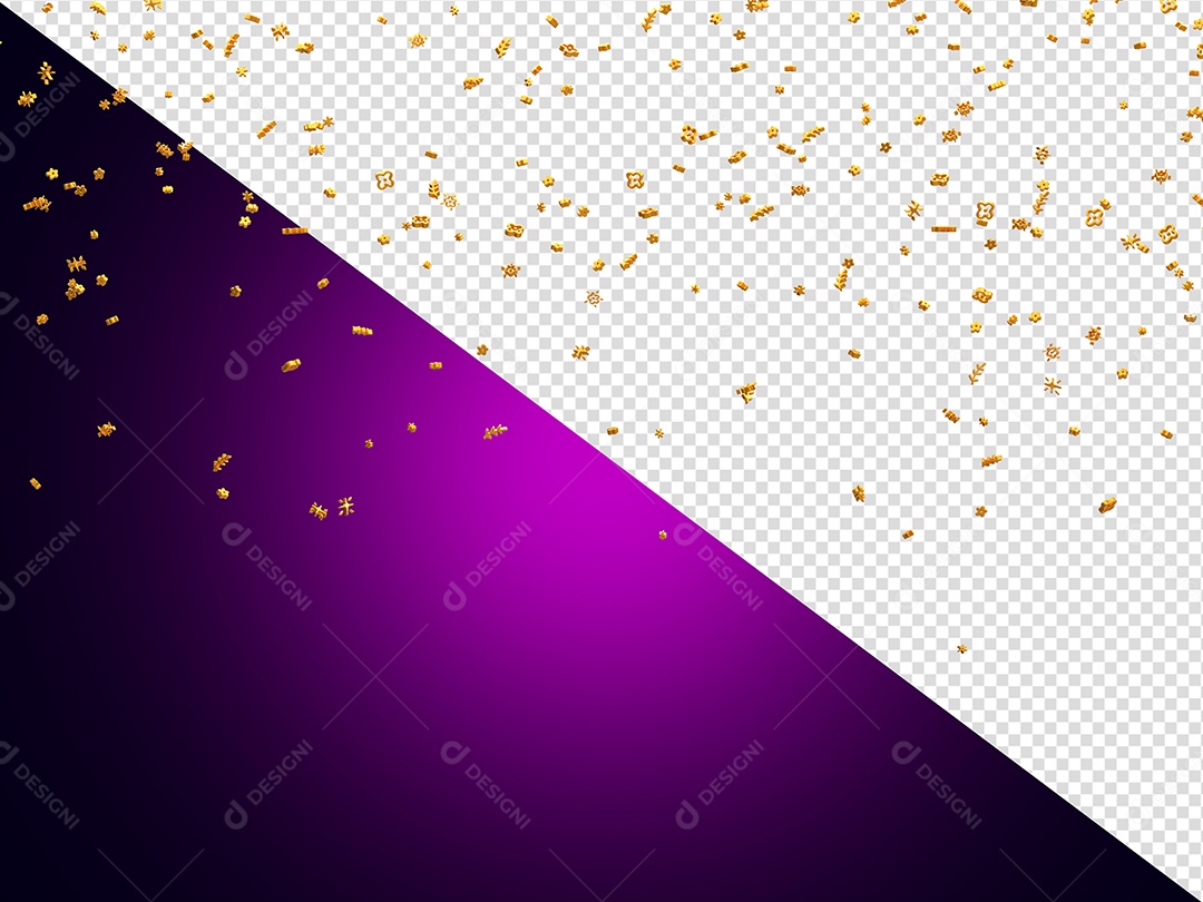 Explosão de Confete Decorativo Elemento 3D para Composição PSD
