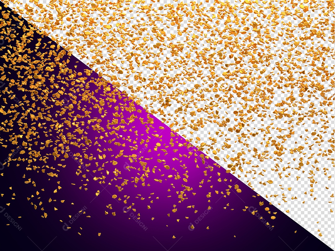 Confete Decoração Elemento 3D para Composição PSD