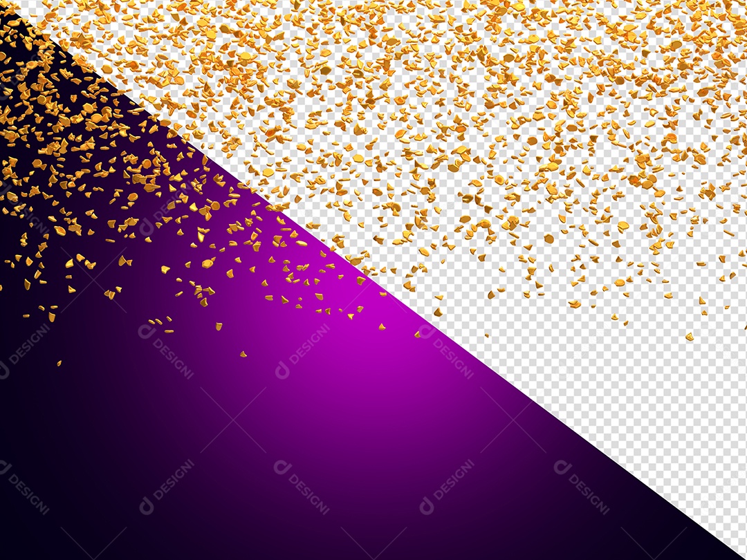 Confete para Decorar Elemento 3D para Composição PSD