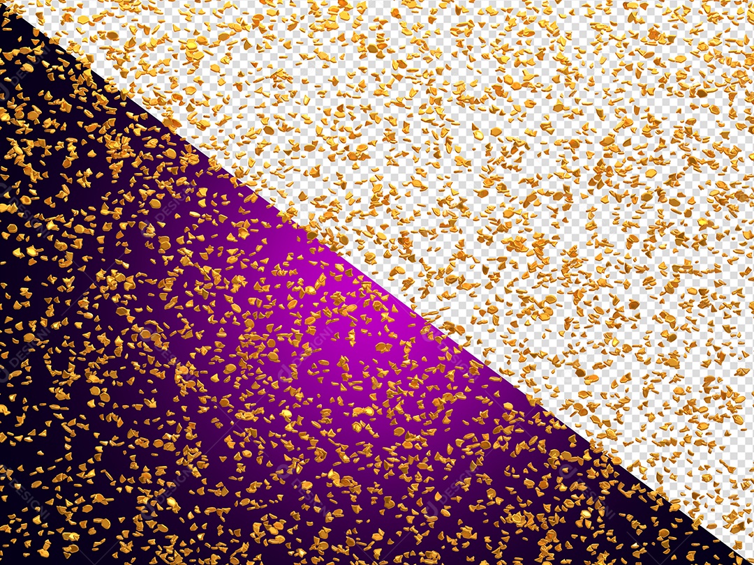 Enfeite de Confete Elemento 3D para Composição PSD