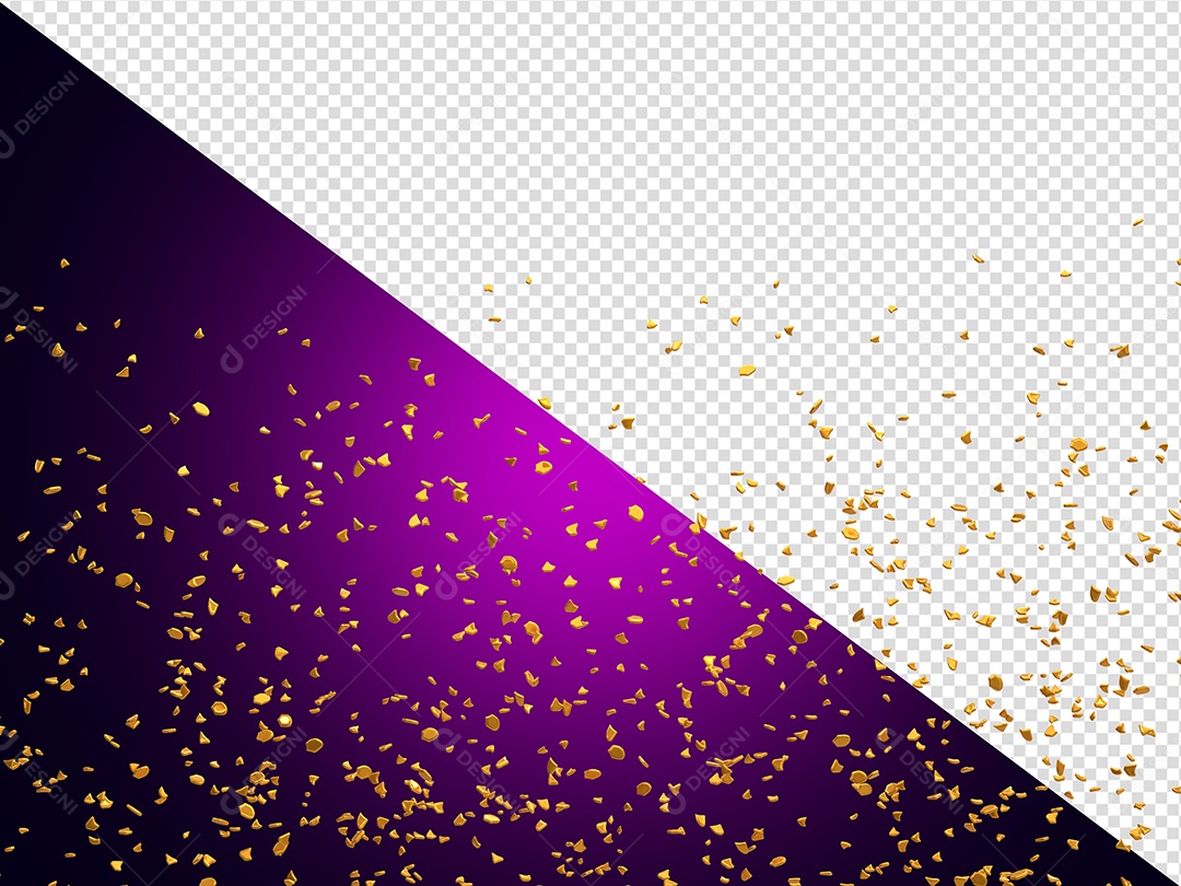 Confete Decoração Elemento 3D para Composição PSD