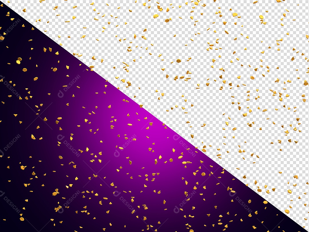 Confete de Festa Elemento 3D para Composição PSD