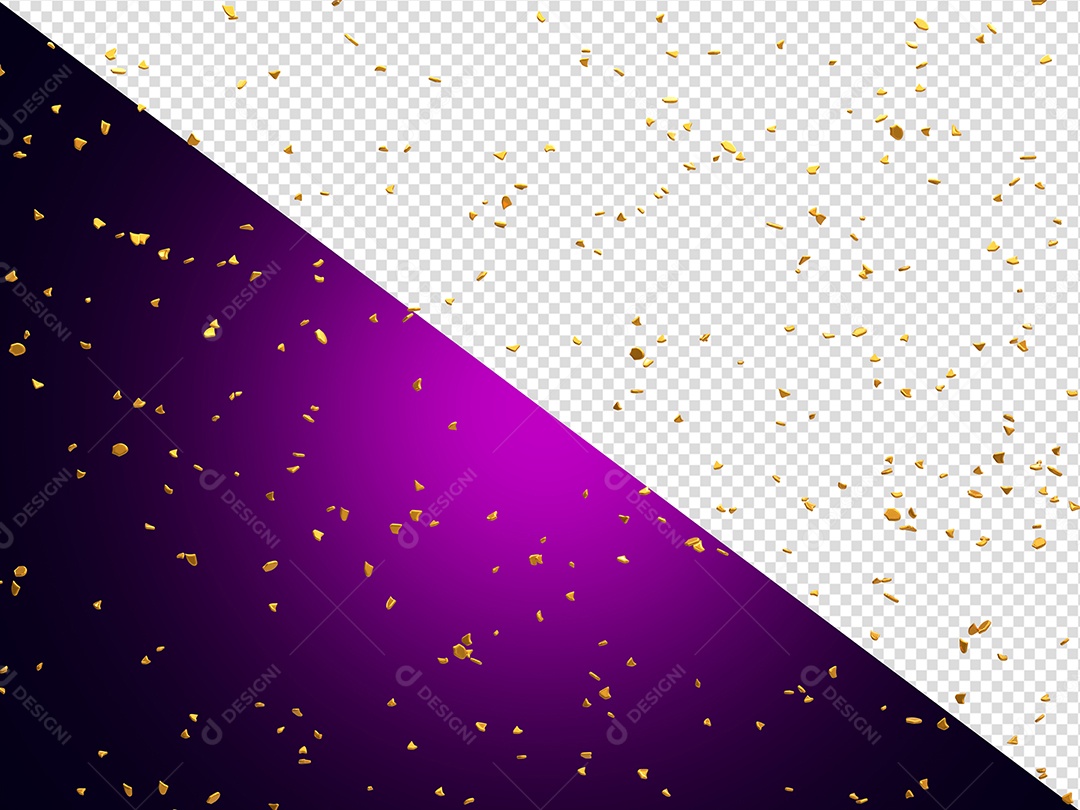 Confete Decoração de Festa Elemento 3D para Composição PSD