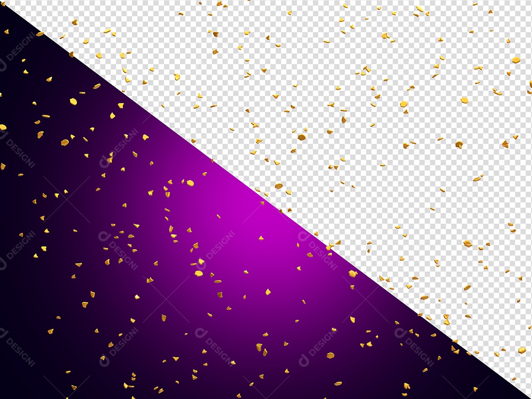 Confete Decorativo Elemento 3D para Composição PSD