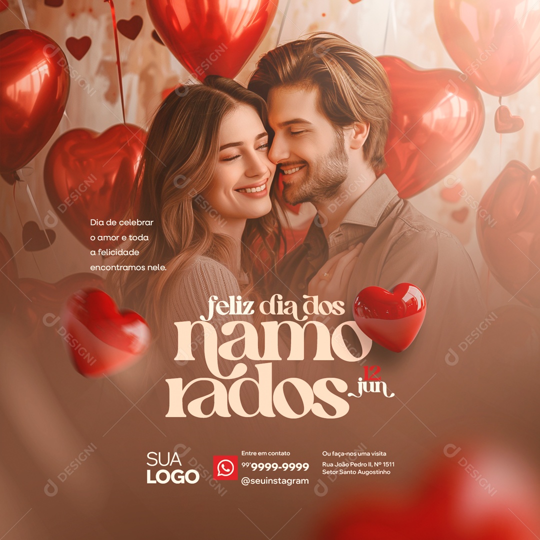 Dia dos Namorados 12 de Junho Social Media PSD Editável