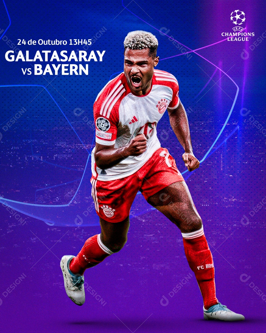 Futebol Galatasaray VS Bayern Social Media PSD Editável