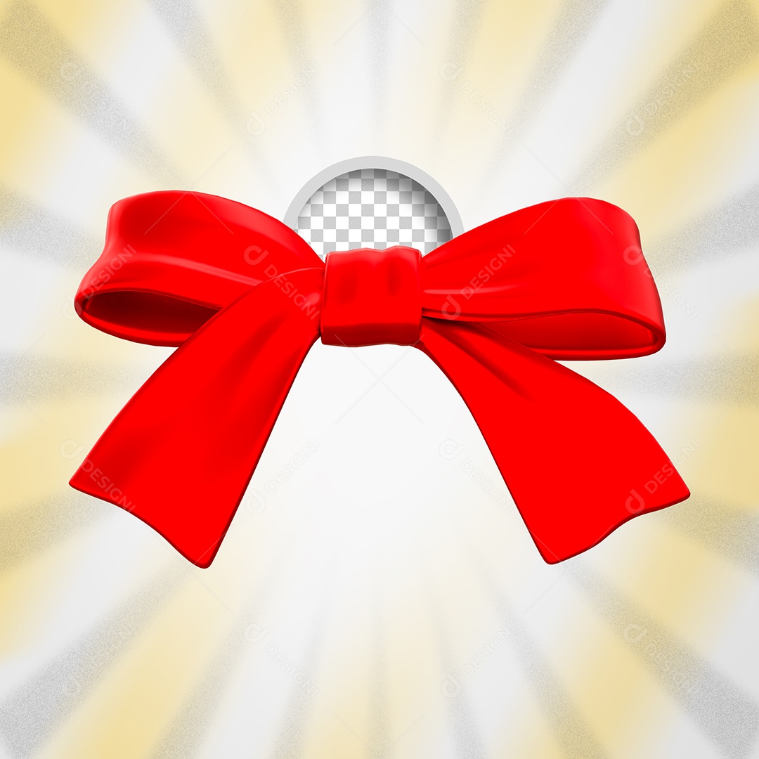 Laço Fita Elemento 3D para Composição PSD