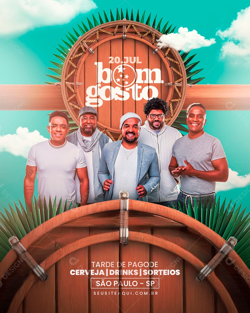 Flyer para Eventos de Pagode e Funk de Verão