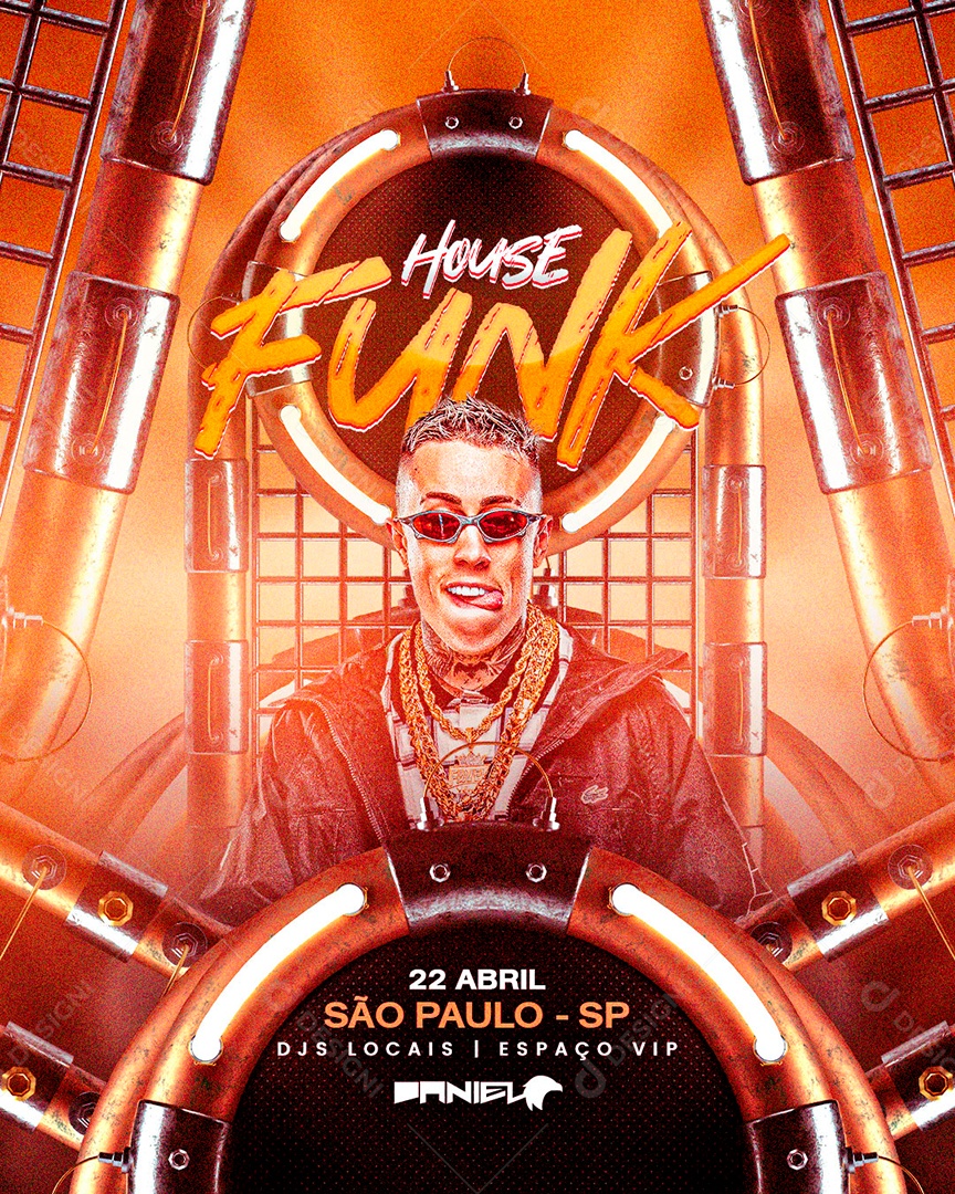 Flyer Para Eventos Funk e Djs Com Design 3D