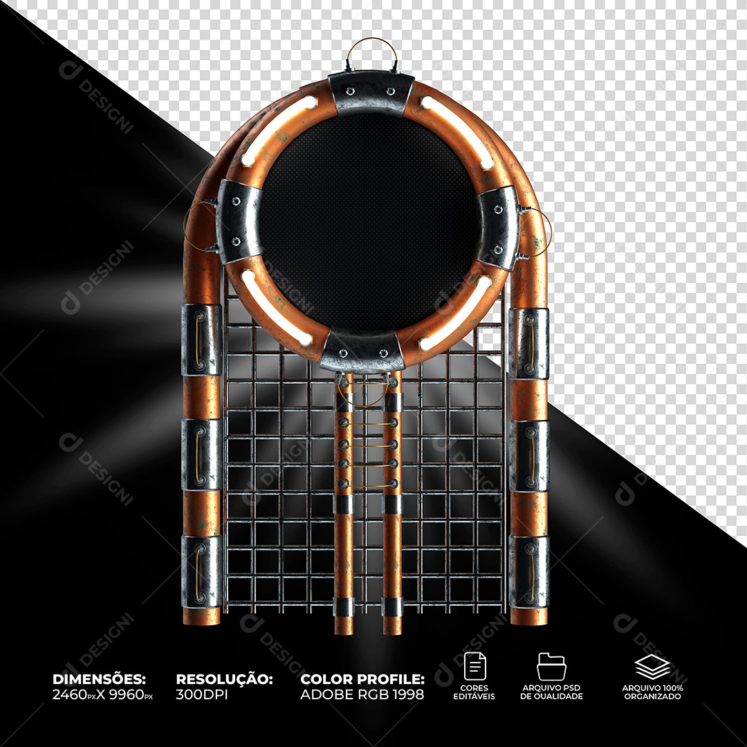 Placa de Metal Com Luz 3D para Eventos