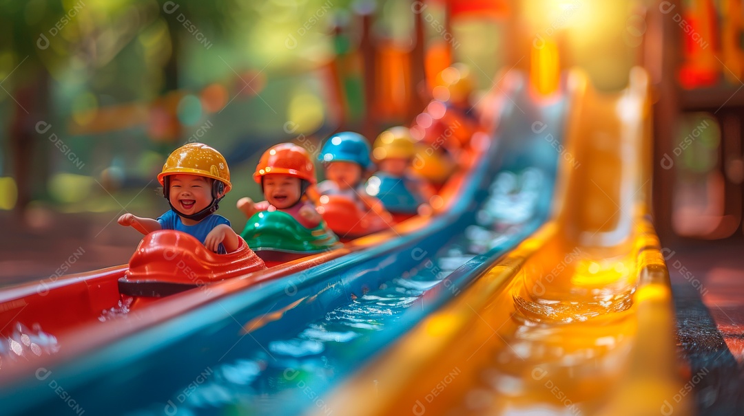 Desenho realista de crianças.