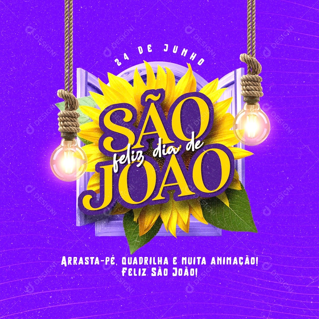 Social Media Feliz São João 24 de Junho PSD Editável