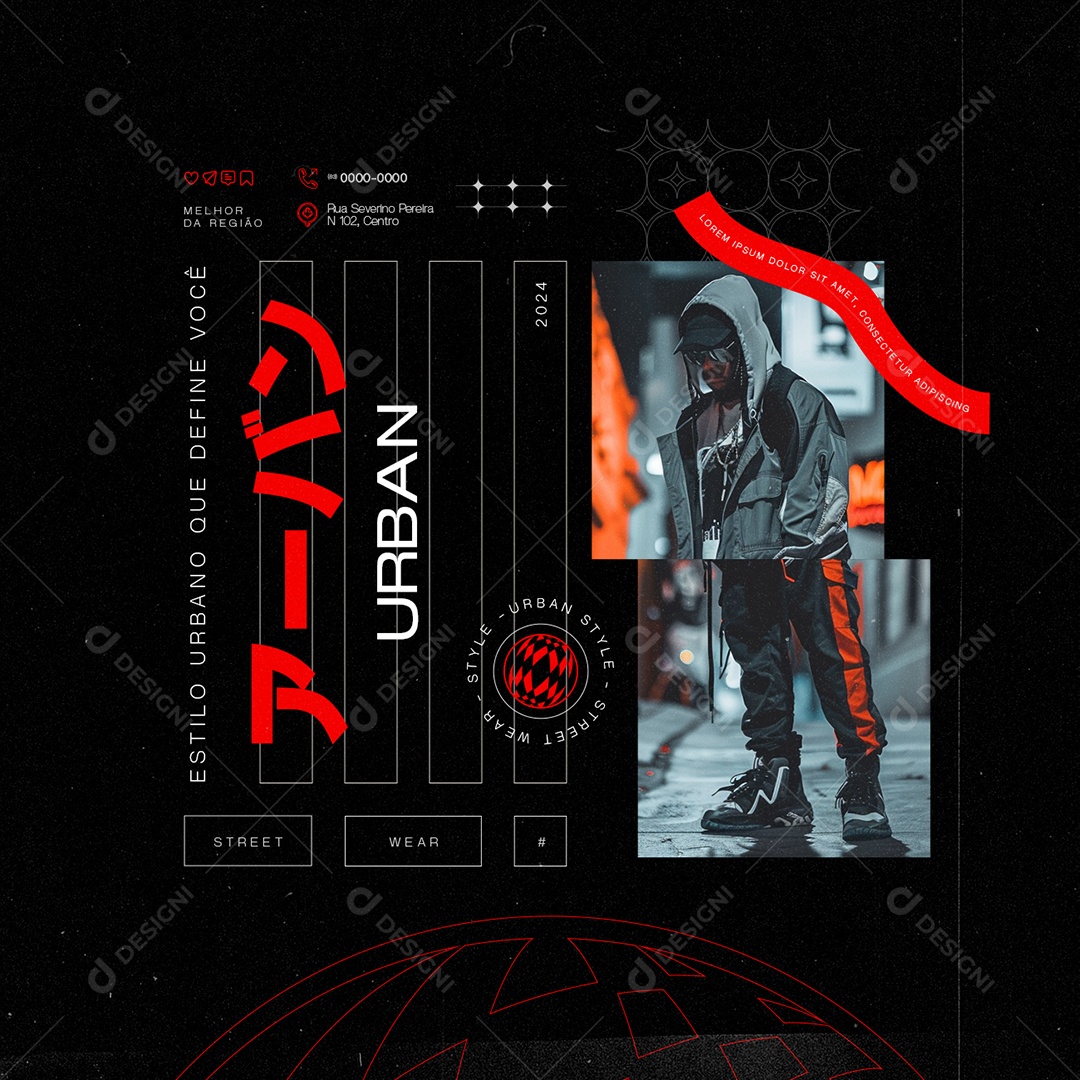 Street Wear Dia dos Namorados Estilo Urbano Que Define Você Social Media PSD Editável