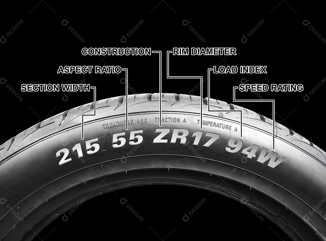 Marcação da parede lateral do pneu