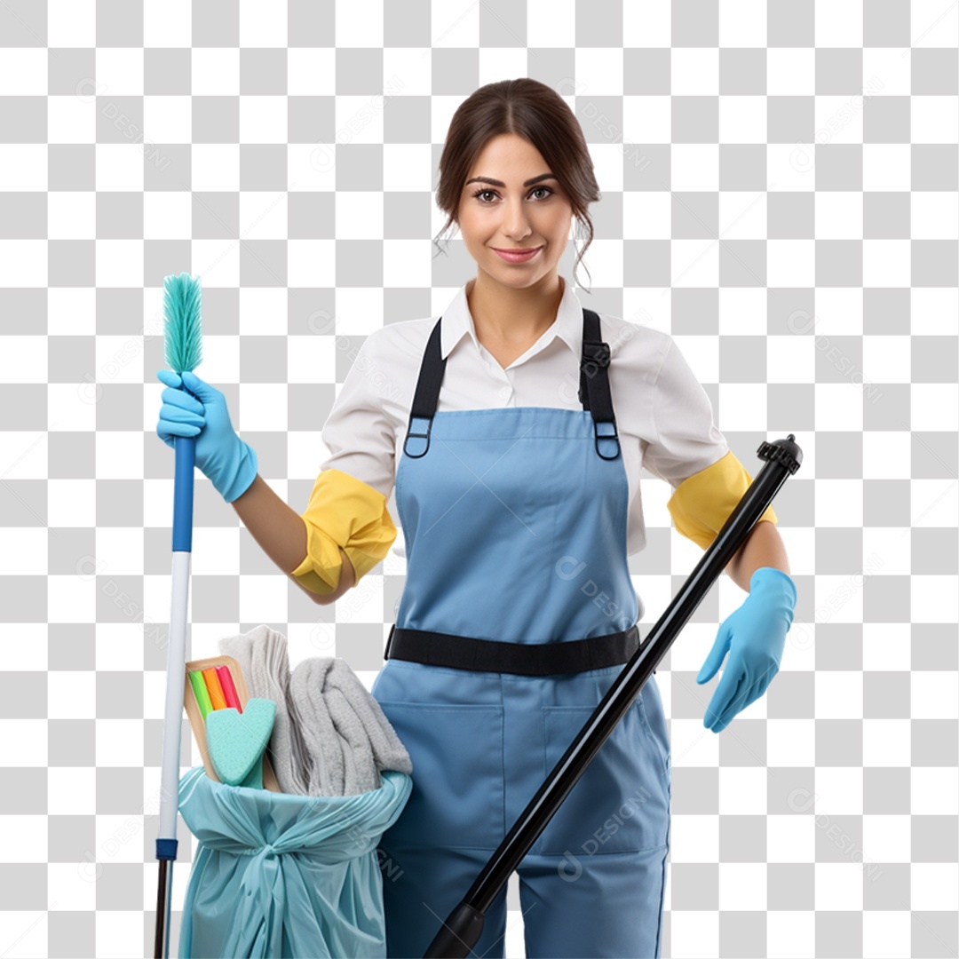 Mulher que Trabalha com Serviços Gerais PNG Transparente