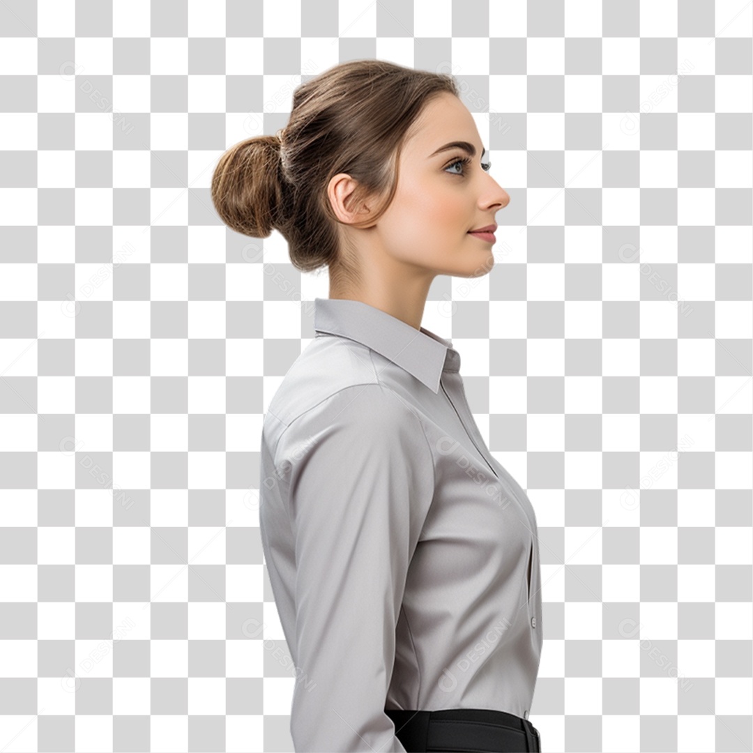 Mulher Secretária Escritório PNG Transparente