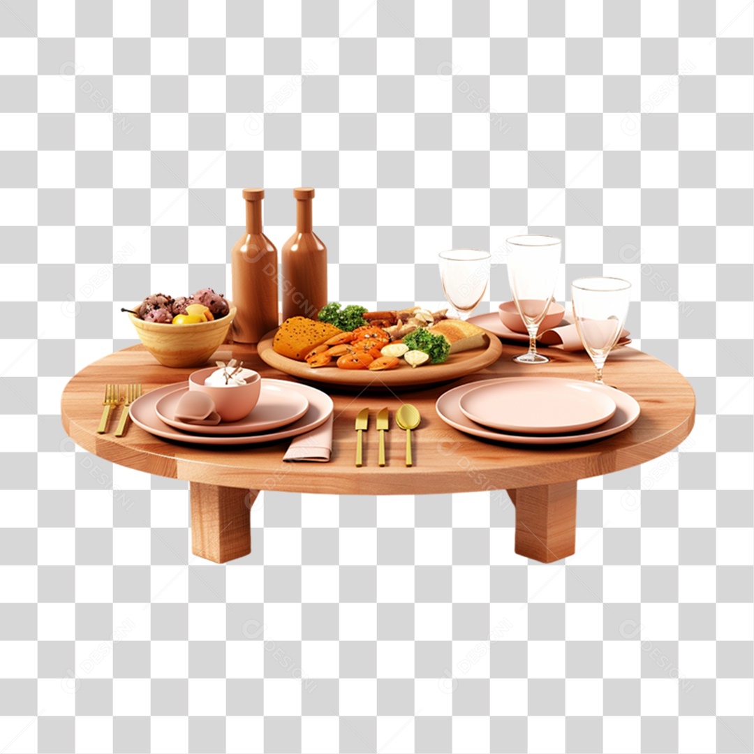 Mesa de Jantar PNG Transparente