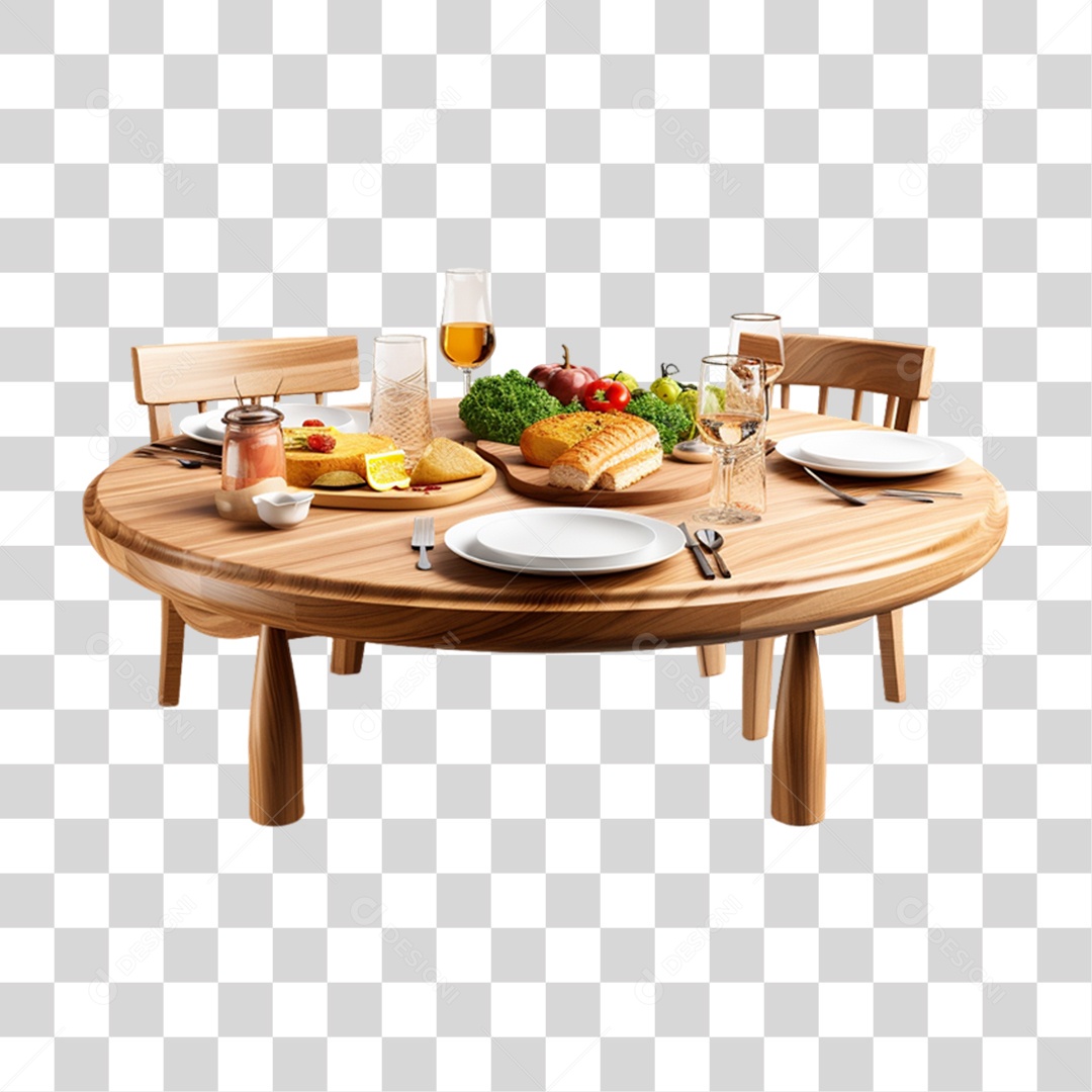 Mesa de Jantar PNG Transparente