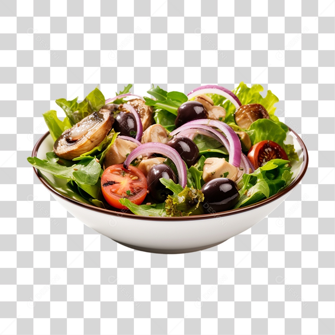 Prato de Salada PNG Transparente