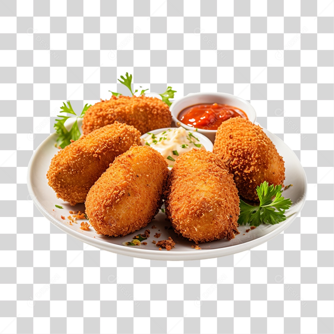 Salgados Fritos Lanches PNG Transparente