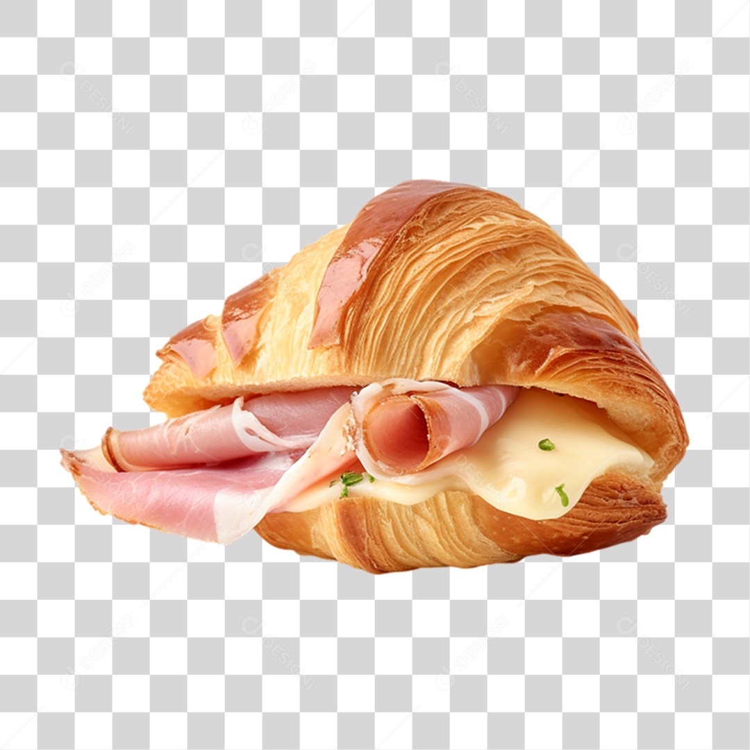 Salgado com Presunto e Queijo PNG Transparente