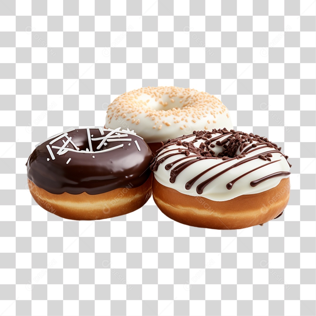 Rosca Donut com Chocolate PNG Transparente
