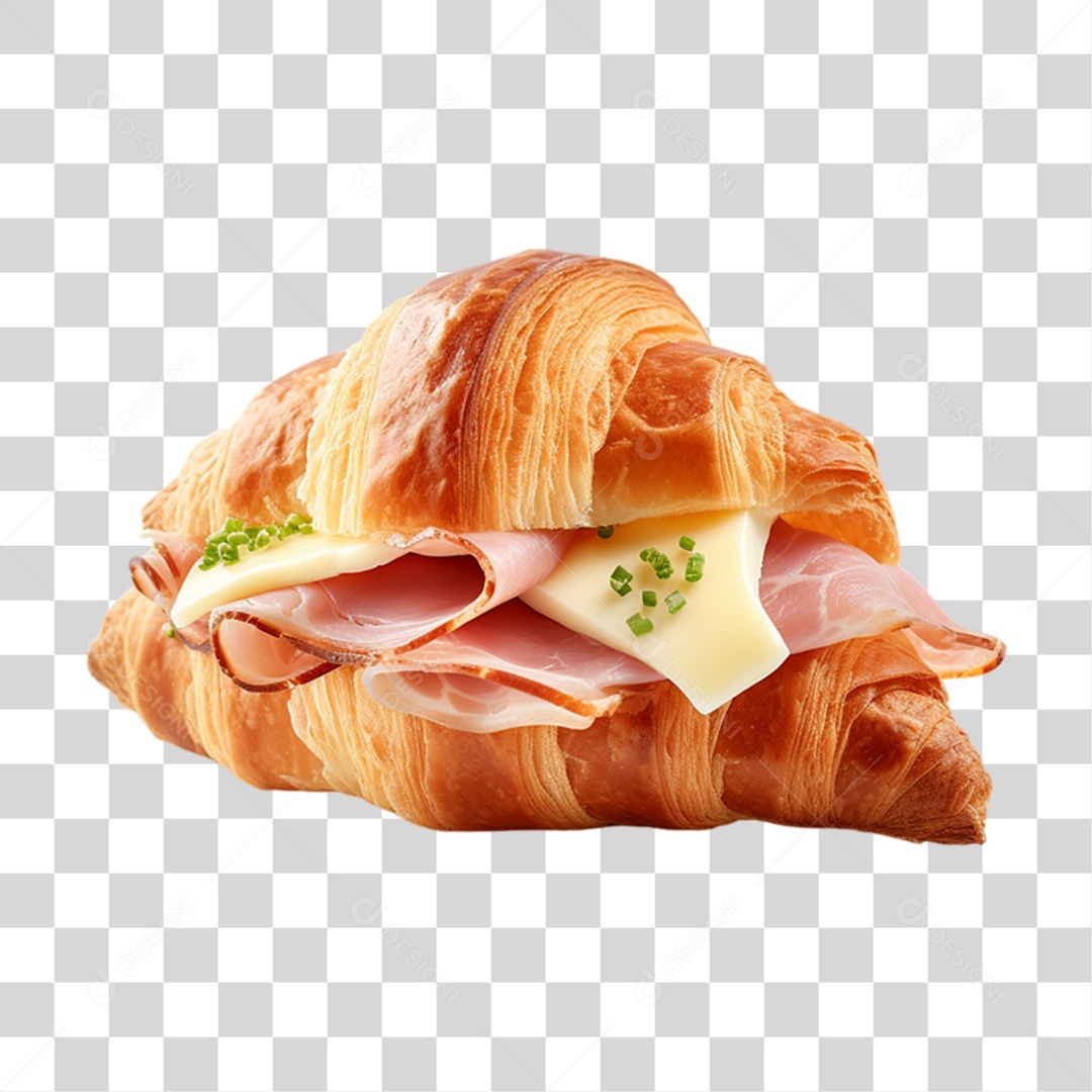 Salgado com Presunto e Queijo PNG Transparente